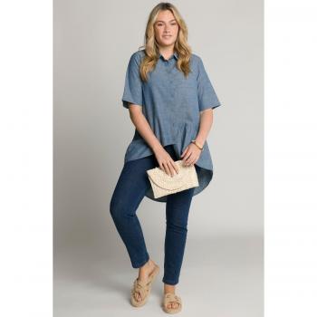 Blusa Medio Manico Eco Chic Blu 48/50 Ulla Popken