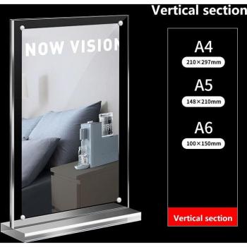 A4 Acrylic Display Stand for Menus