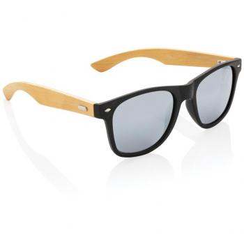 XD COLLECTION grüne Sonnenbrille aus Bambus und recyceltem Kunststoff