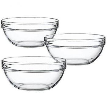 ClearCuisine 1.1 L Glass Mixing Bowls – 6‑Pack Collection
