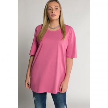 T-shirt rossa, scollo a girocollo, mezze maniche, Donna, Taglia: 60/62, Cotone