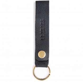 LEABAGS Lewes Leder-Anhänger für Schlüssel I Vintage Look I 13x2.5x0,5 cm I Violett