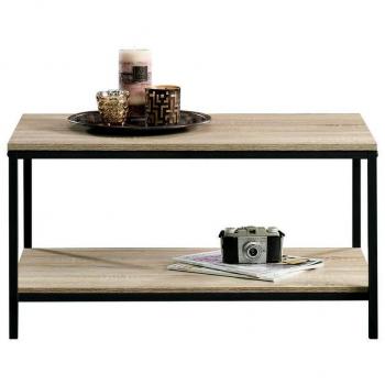 Teknik Office Industrial Style Coffee Table, Laminated Particle Board, Charter Oak Effect, 61.6 x 87.5 x 6.5 cm