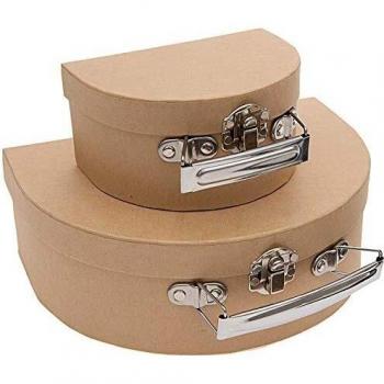 Poche semi-circulaire en kraft 20×15×7 cm