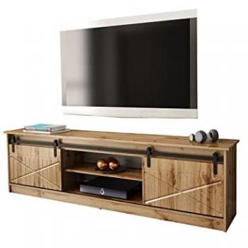 Mobile porta TV Charlotte 156, rovere Wotan, 200x57x35cm
