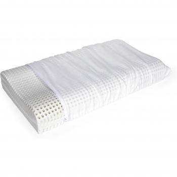 Guanciale Talamo Italia, Poggiatesta imbottito, Cuscinetto per camera da letto, Bianco, Made in Italy, 70x41 h12 cm
