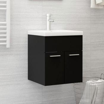 Mueble de baño negro con lavabo de PROLENTA