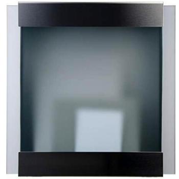 Keilbach Designprodukte 71100 Keilbach, Briefkasten glasnost.glass, Edelstahl/Sicherheitsglas, hochwertige Verarbeitung, Klassiker seit 2000, Design Award: FORM 2001, Schwarz, One Size