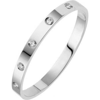 Luz Plateada: Brazalete de Mujer con Detalles en Cristal