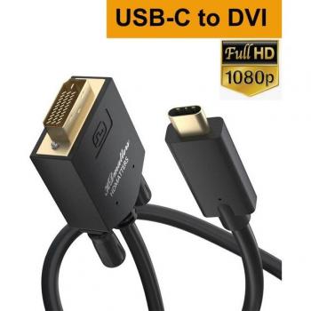 USB 3.1 Type C to DVI HDMI VGA Adapter Cable 1.8m