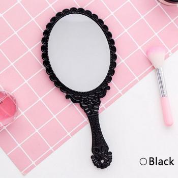 Miroir de maquillage à poignée dentelle