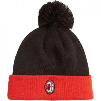 AC Milan Puma Cappello Berretto Rosso Nero Fan Pom Woolie Beanie Taglia Unica