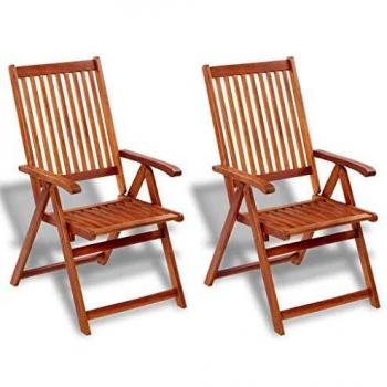 VidaXL Chaise de salle à manger d'extérieur 2 pièces en bois d'acacia