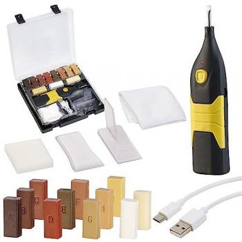 Réparateur AGT WRS‑15.plh – fer rechargeable, 11 bâtons de cire pour parquet et stratifié