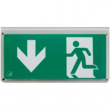 Ansell 3‑in‑1 LED Notbeleuchtungszeichen – Doppelseitiges Schild, Pfeil-Design