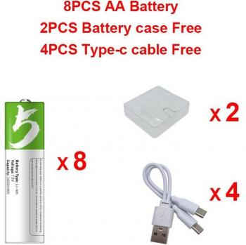 2600 mWh USB rechargeable 1.5V AA li-ion battery