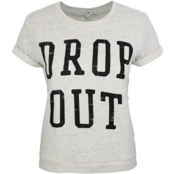 T-shirt Drop Out grisé pour femmes