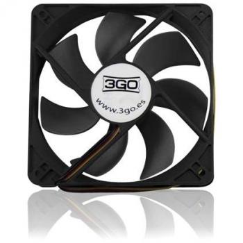 Go Ventilador Auxiliar para Carcasa de Ordenador, 12CM, Negro
