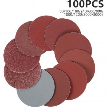 Round Sandpaper Discs 50mm 80-3000 Grit for Wood