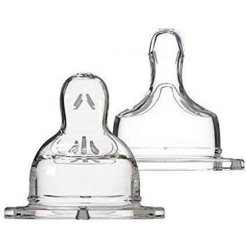 Dodie Tétine Plate Col Large 0-6 Mois Débit 1 Lent (Lot de 2)