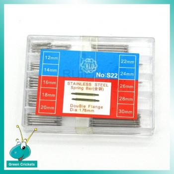 150pcs Full Stainless Steel Spring Bars for Watch Straps (1.78mm Diameter, 12mm-30mm)