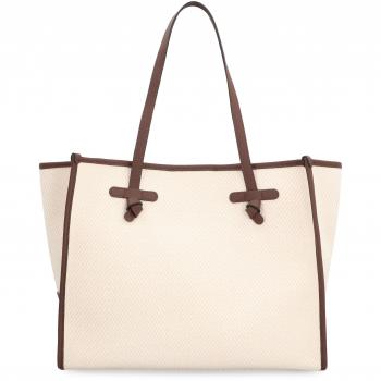 Borsa Spigata Gianni Chiarini Club Marcella, Canvas Jacquard Panna, Taglia OS