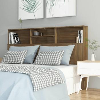 VidaXL 160x19x103.5 cm Brown Oak Bedside Cabinet