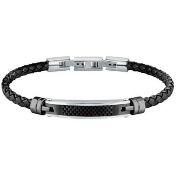 Bracciale Uomo Carbone e Cuoio Morellato SQH59