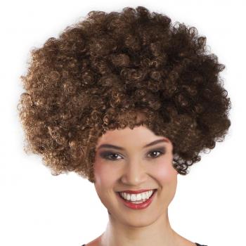 Perruque Afro Brune Intérieure Marron Chocolat Adultes
