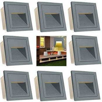 AroStep 8‑Pack Aluminum LED Deck & Balcony Lighting