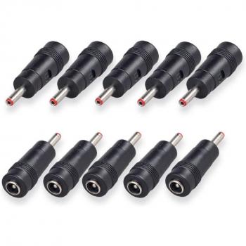 Transformador Barril DC a AC 5,5×2,1mm → 3,5×1,35mm – Paquete 10 piezas