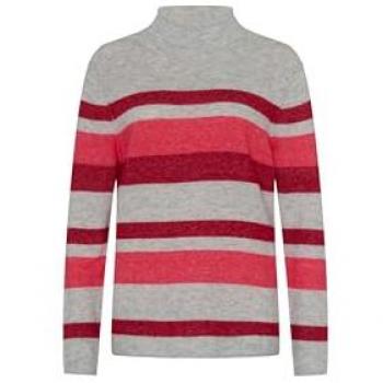 Brax Damen Strickpullover Style LEE mit Stehkragen, Größe 44, Rot