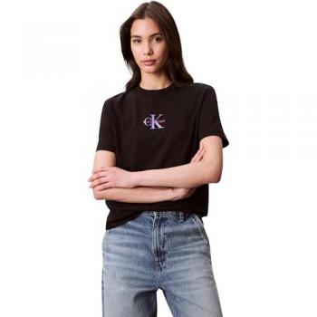 Kurzarm-T-Shirt CALVIN KLEIN JEANS SS 20s Classic Logo Damen XL Schwarz