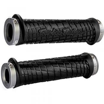 Troy Lee Designs MTB Handlebar Grips by ODI, 130mm, Black/Grey, Locking On