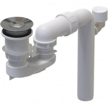 V&B Couvercle trop-plein/vidage 70 Oberon 2.0 Blanc Pierre pour baignoire