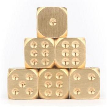 Solid Brass Gaming Dice
