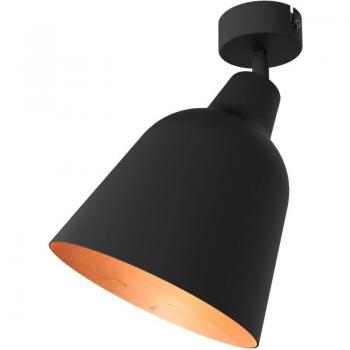 Plafoniera Lumicom Dong, 1X E27, max 42W, Rame/Nero, D.16cm