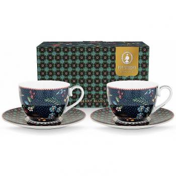 PiP Studio Tassen Set Berry Blues 280ml Dunkelblau