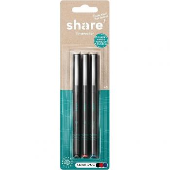 Share Penne Roller 3 Colori 0.6 mm