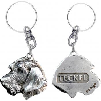 Perro Salchicha Tejón II en Plata – Pingente Art‑Dog para Bolsos y Mochilas