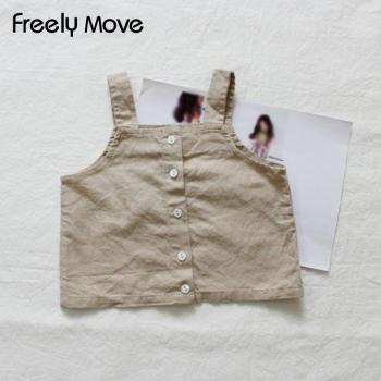 Top sans manches en coton pour bébés filles