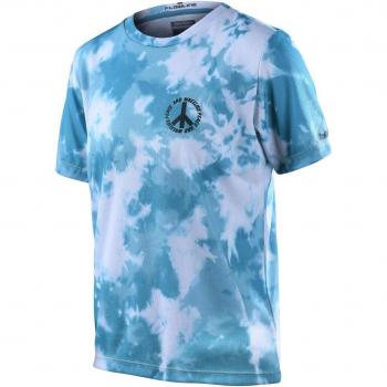 Troy Lee Flowline Plot Maillot Cycliste Junior Turquoise SS