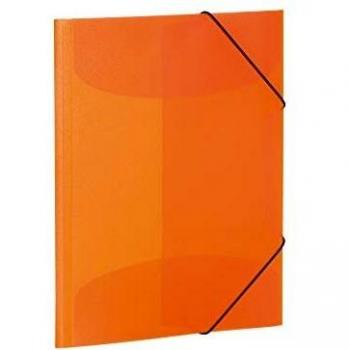 Carpeta Esquinera HERMA, A3, Naranja Translúcido con Gomas