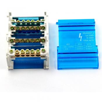 Copper Plastic Junction Box 4x7 125A with Two Bus System