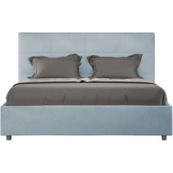 Microfibra Cama Doble Contenedor Azul Mika 160x210