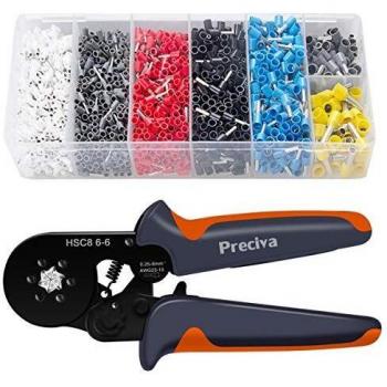 Pinza a Cricchetto Esagonale per Manicotti di 0,25‑6,0 mm²