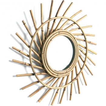 Accesorio de Vestidor: Espejo Trenzado de Ratán