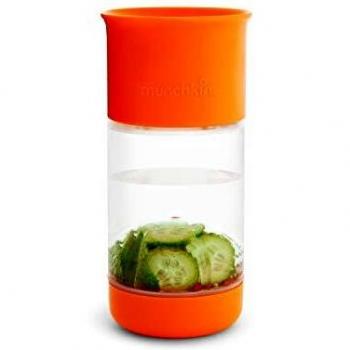 Munchkin Miracle 360° Becher mit Fruchtinfuser, orange, 414 ml