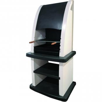 Palmeira BBQ Barbacoa Minimalista de Cemento Blanco/Antracita