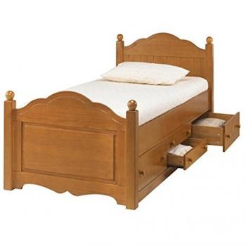 Lit Enfant 4 tiroirs Pin Miel